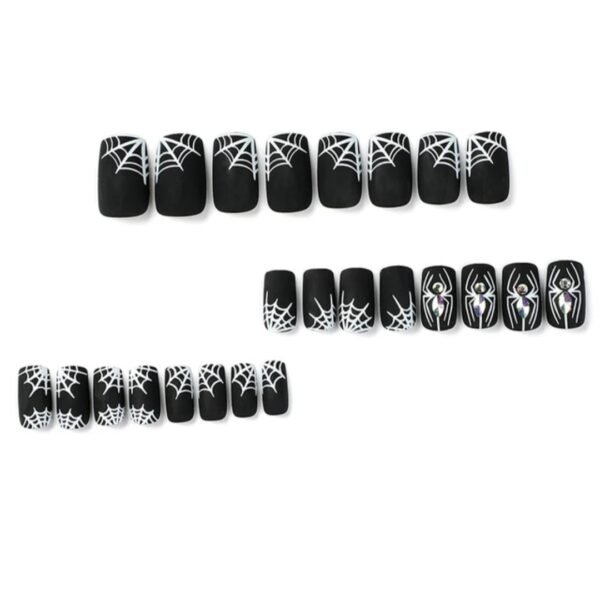 Halloween Press-On Nails – Black Widow - Image 4